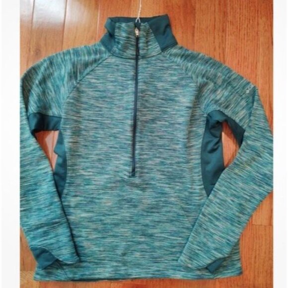 Columbia Optic 1/2 Zip Teal Green Pull Over Sweatshirt Womens Large - Picture 4 of 6